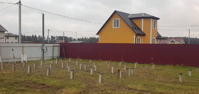 Фундамент на забивных ЖБ сваях