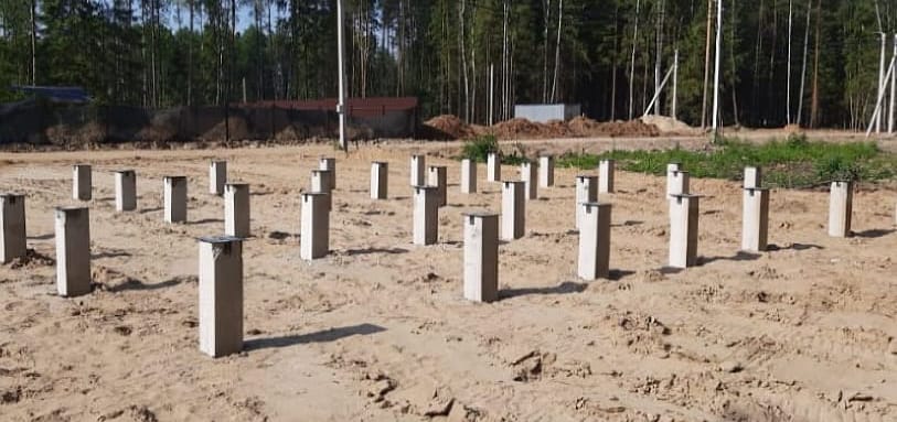 Фундамент на забивных ЖБ сваях