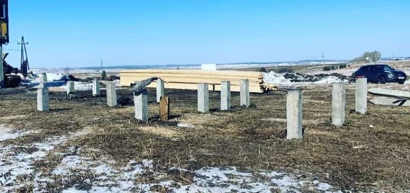Фундамент на забивных ЖБ сваях