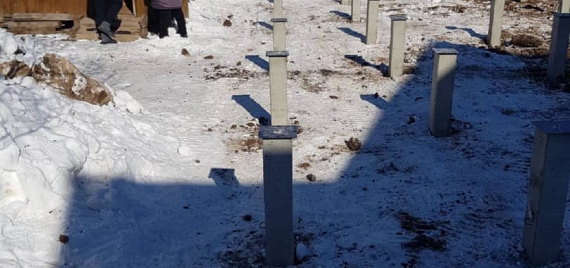 Фундамент на забивных ЖБ сваях