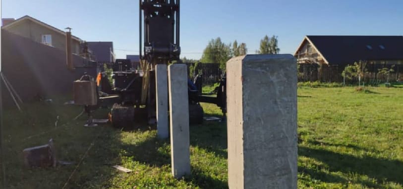 Фундамент на забивных ЖБ сваях
