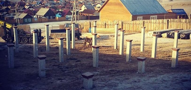 Фундамент на забивных ЖБ сваях