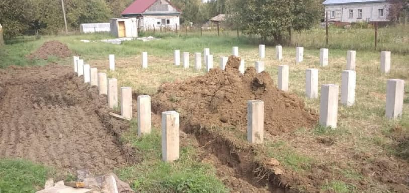 Фундамент на забивных ЖБ сваях