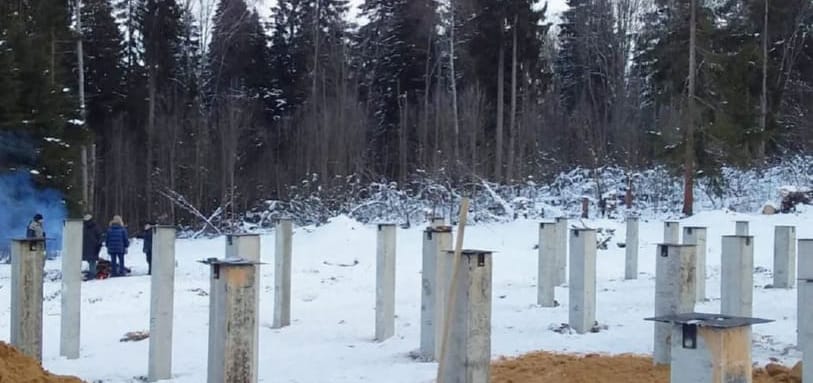 Фундамент на забивных ЖБ сваях