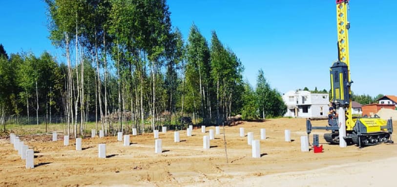 Фундамент на забивных ЖБ сваях
